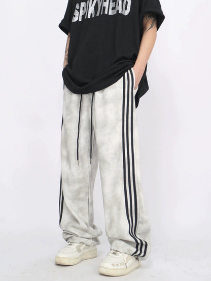 Washed Side Striped Sporty Pants WN8355