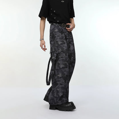 Camouflage Wide Leg Workwear Pants WN7320