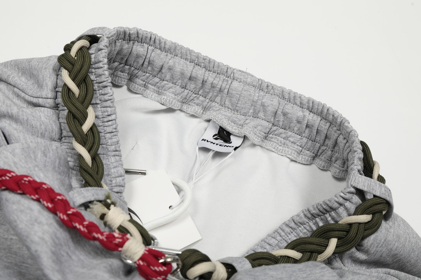 Rope Drawstring Curved Wide Leg Sweatpants WN25708