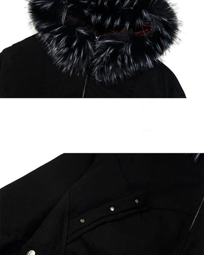 Fake Fur Collar Oversize Short Puffer Jacket WN27826