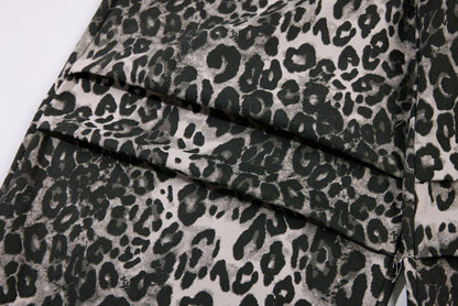 Leopard Print Wide Leg Cargo Pants WN26043
