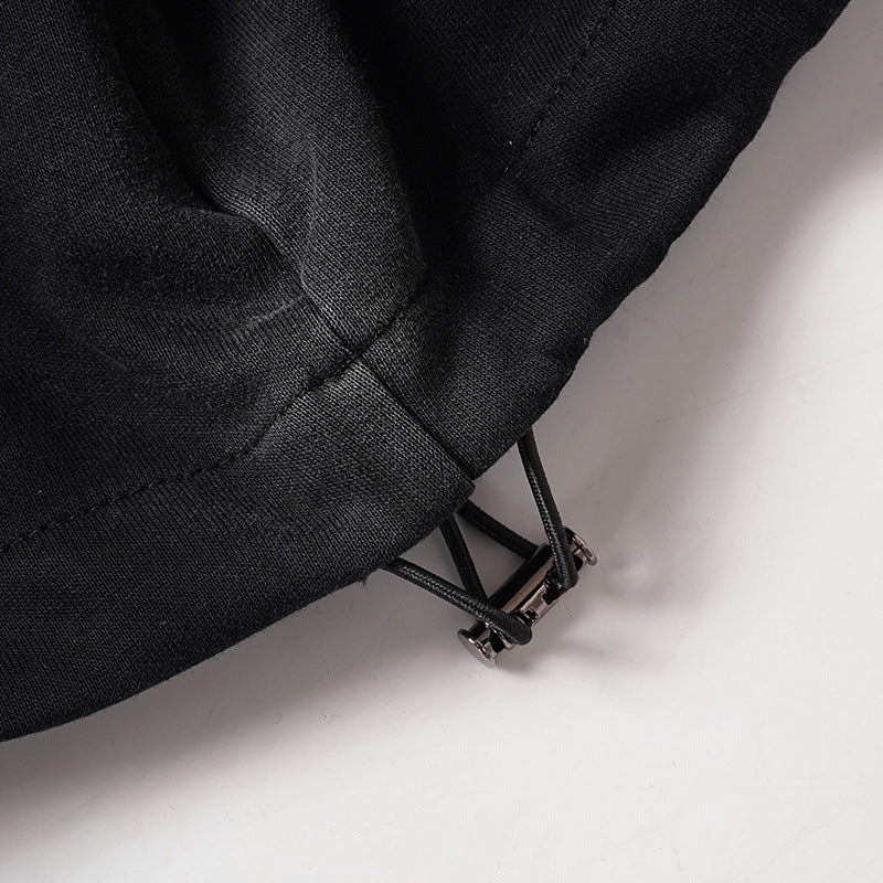 Letter Print Adjustable Hem Wide Leg Sweatpants WN27915