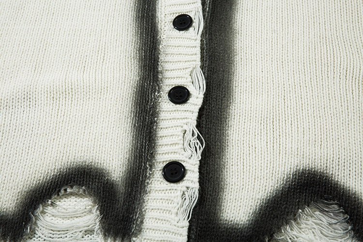 Zebra Print Oversize Knit Sweater WN11414