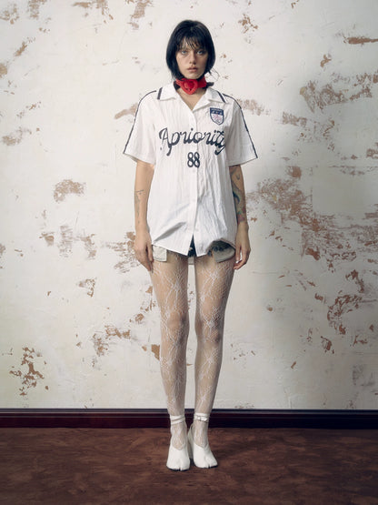 Graphic Screen Print Short Sleeve Shirt WN19033