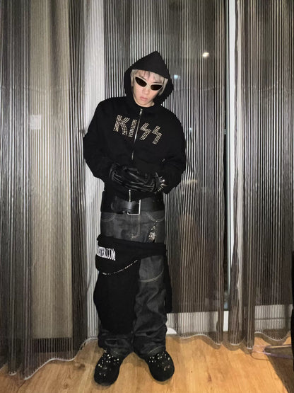 Accent Design Zipper Hoodie WN18082