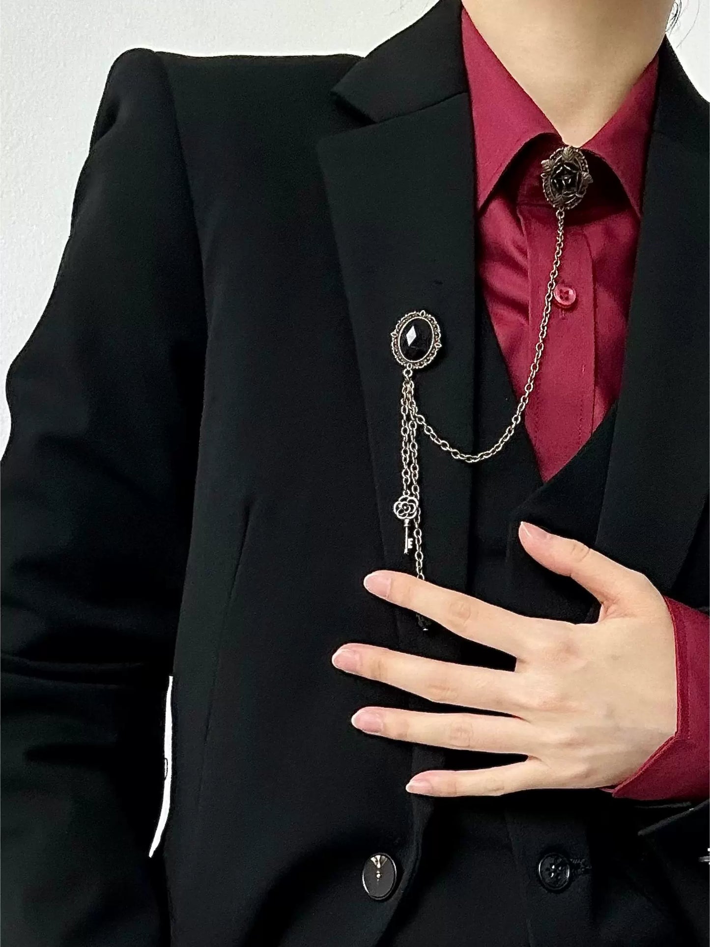 Chain Tassel Floral Brooch Accessory WN19655