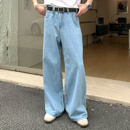 Light Washed Wide Leg Denim Jeans WN24879