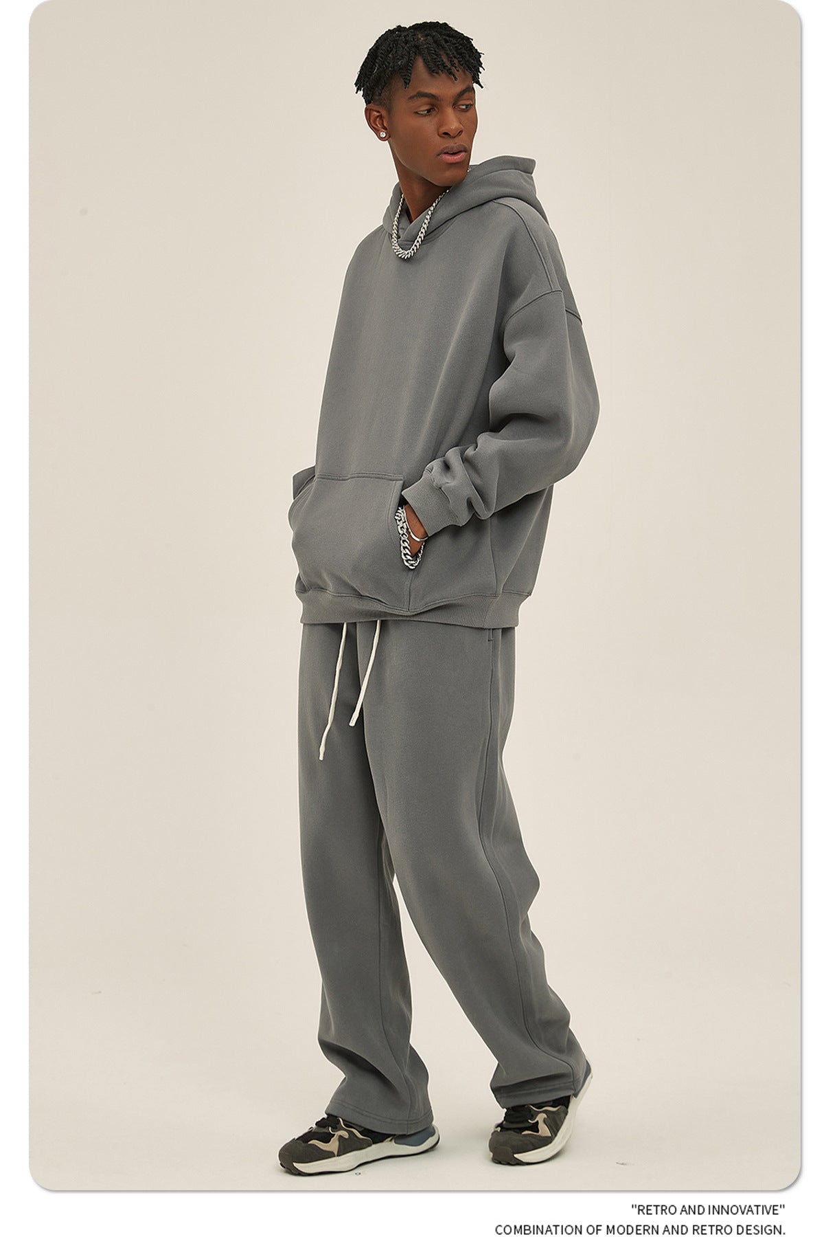 Oversize Heavyweight Hoodie & Heavyweight Sweatpants Setup WN6638-K