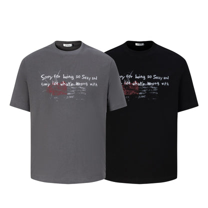 Letter Graphic Short Sleeve T-Shirt WN25842