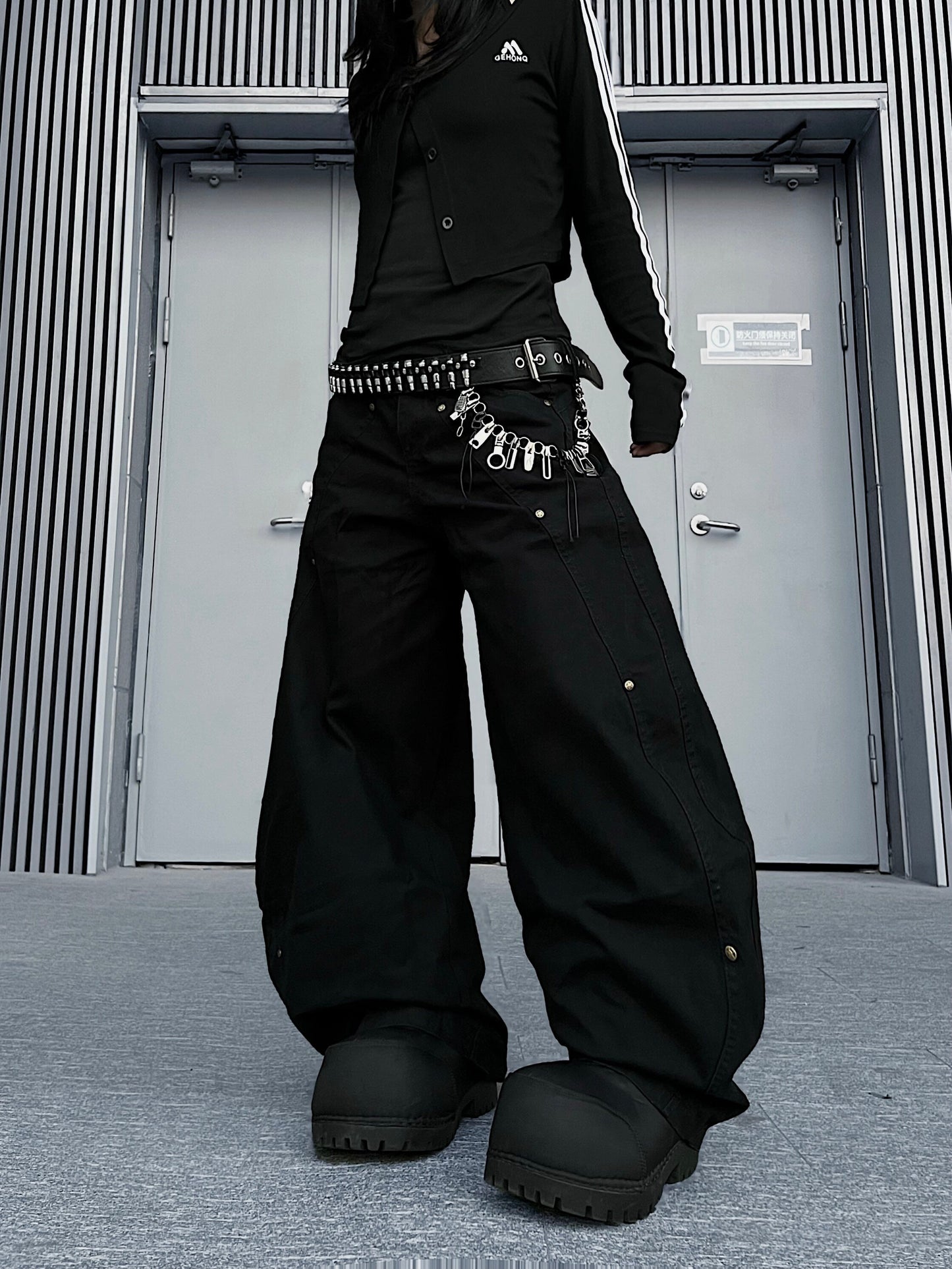 Panel Seam Wide Leg Pants WN24187