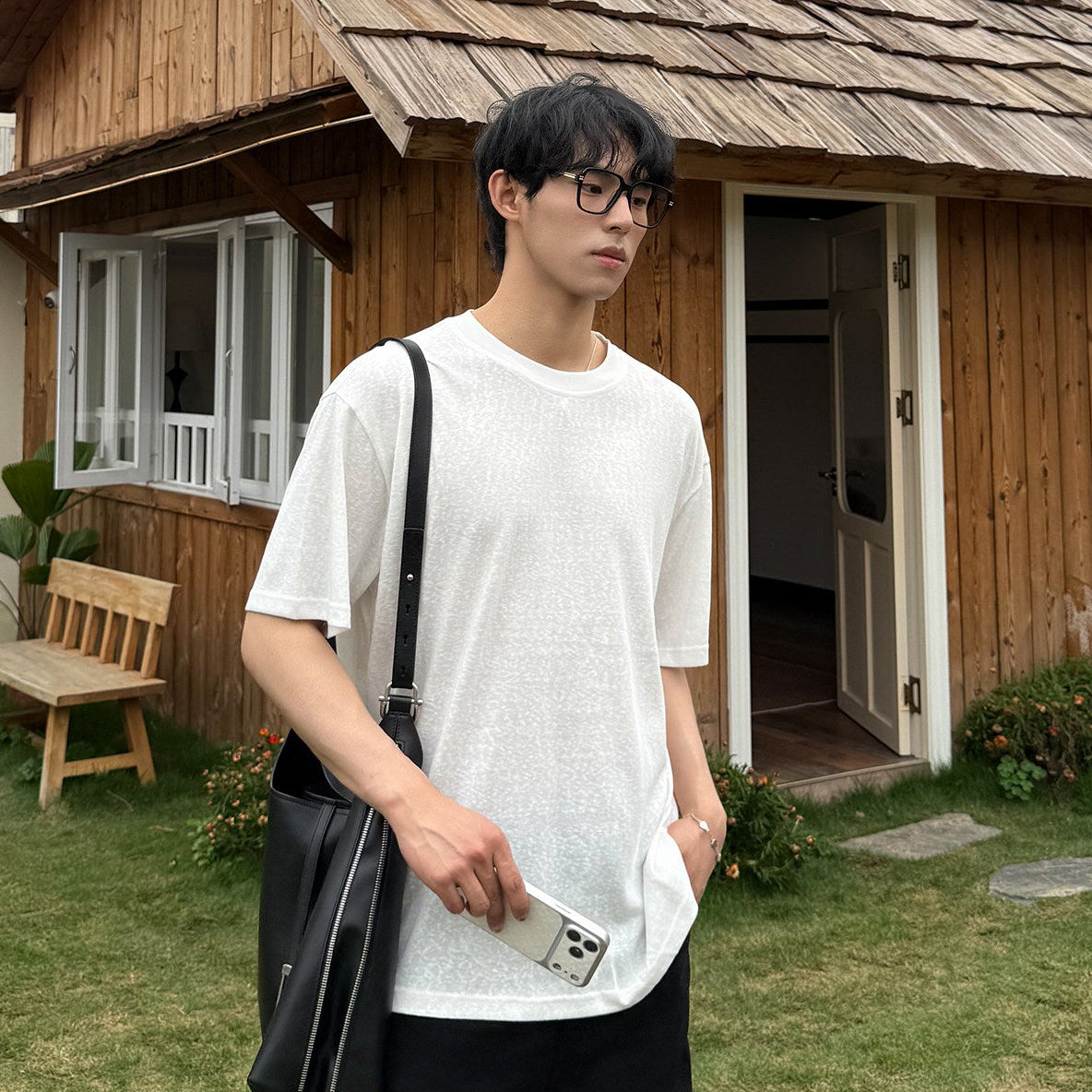 Solid Color Short Sleeve T-Shirt WN24984