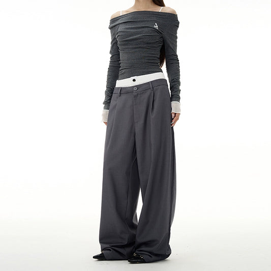 Double Waist Wide Leg Trousers WN7684