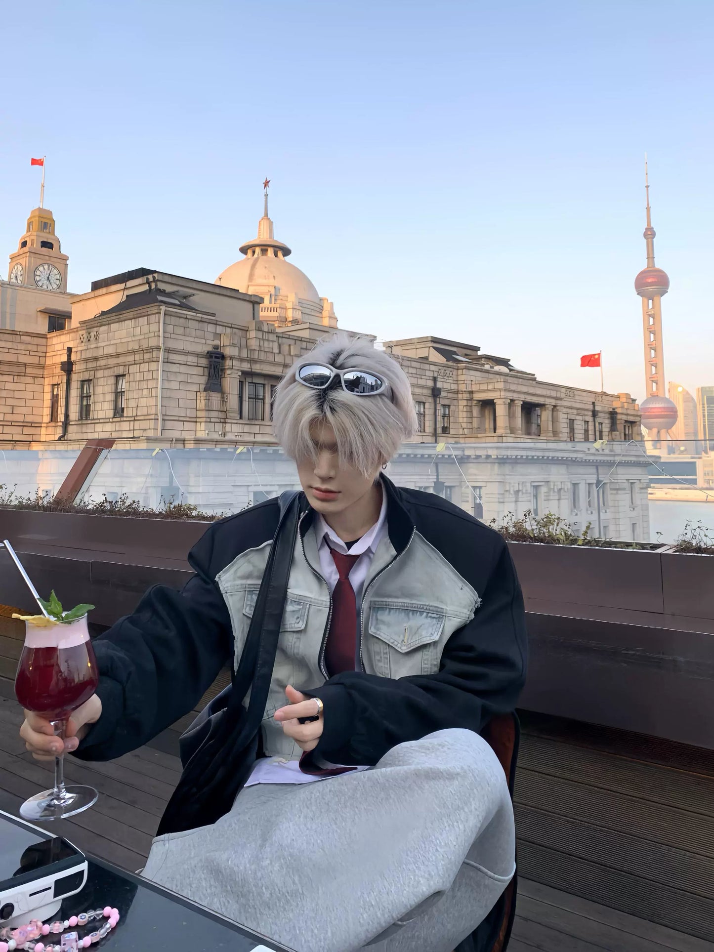 Denim Patchwork Design Jacket WN19806