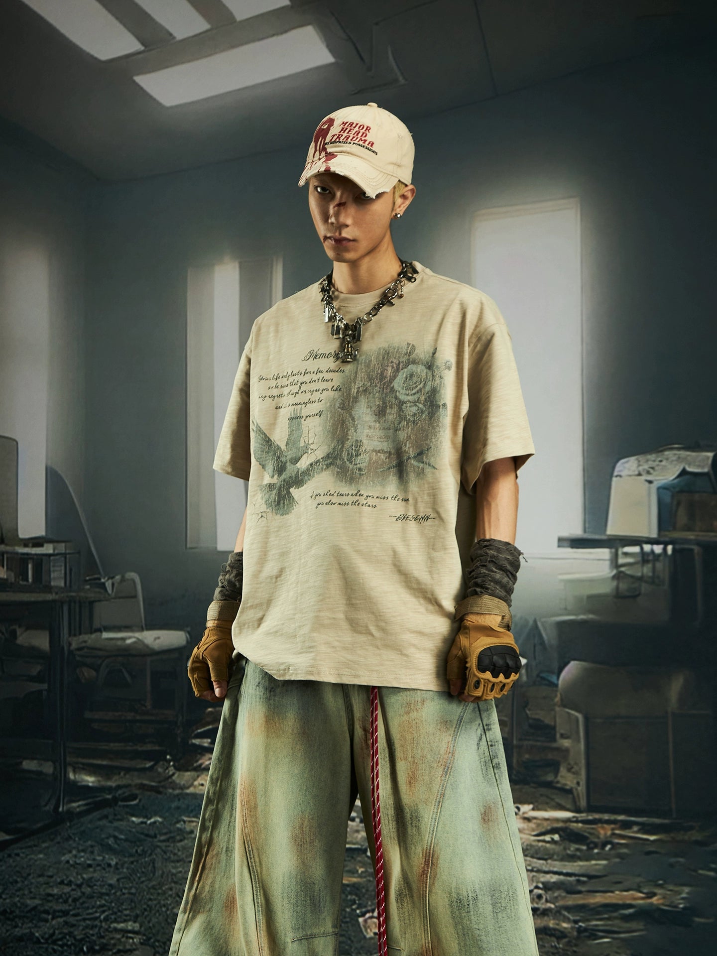 Print Breathable Pure Cotton Short Sleeve T-Shirt WN20549