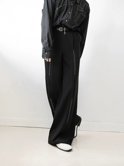 High-Waist Wide-Leg Tailored Trousers WN11832