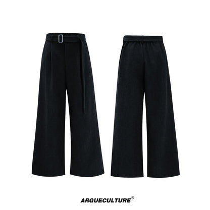 Fur Collar Waist-Fitted Wool Tailored Jacket & Trousers Setup WN21728