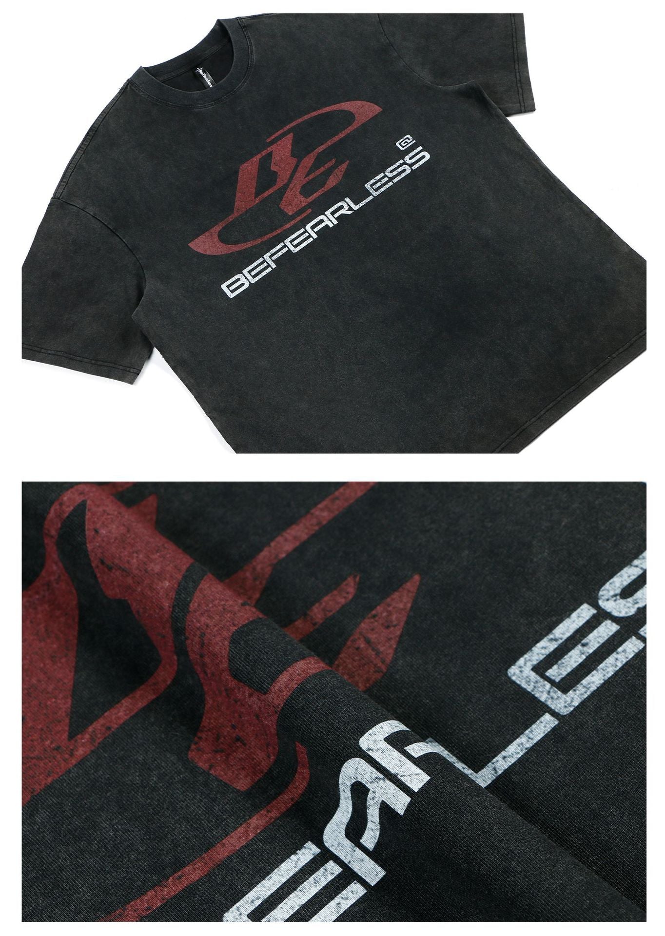 Washed Logo Print Oversize Short Sleeve T-Shirt WN26359