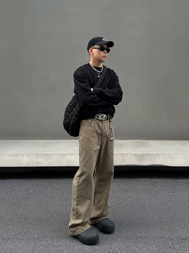 Washed Flare Denim Jeans WN19556