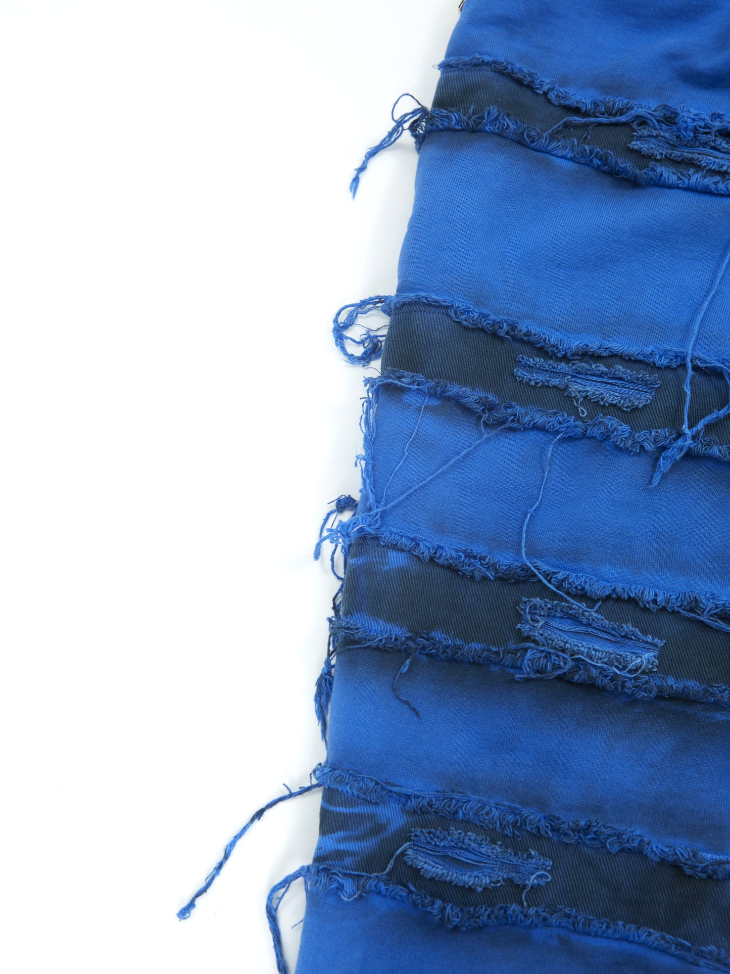 Denim Fringe Design Sweatpants WN20974