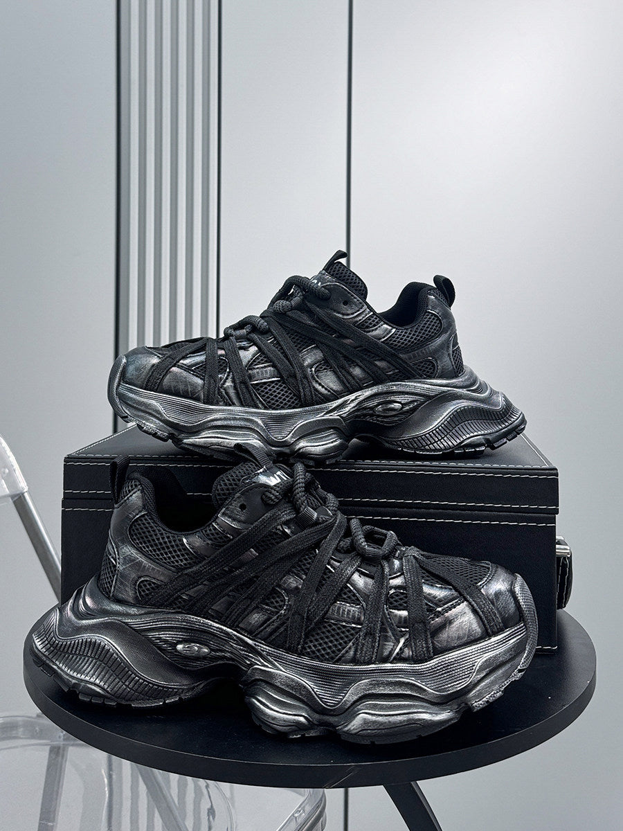 Breathable Mesh Chunky Platform Sneakers WN24801