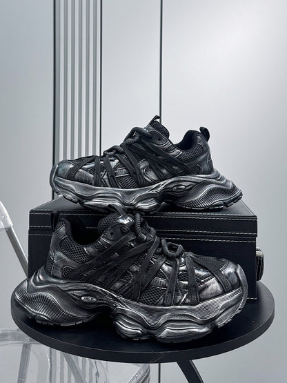 Breathable Mesh Chunky Platform Sneakers WN24801