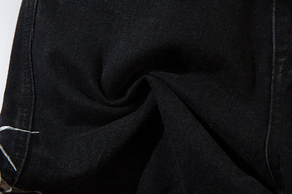 Thorn Embroidery Straight Denim Jeans WN12687