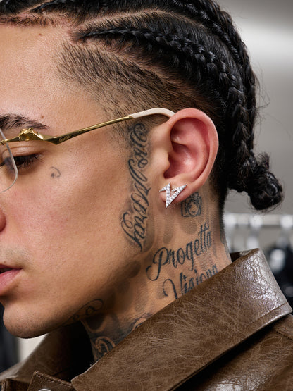 Silver Zircon Studs Earrings WN21005