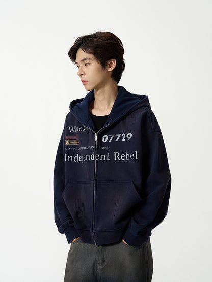 Print Zipper Hoodie WN7917