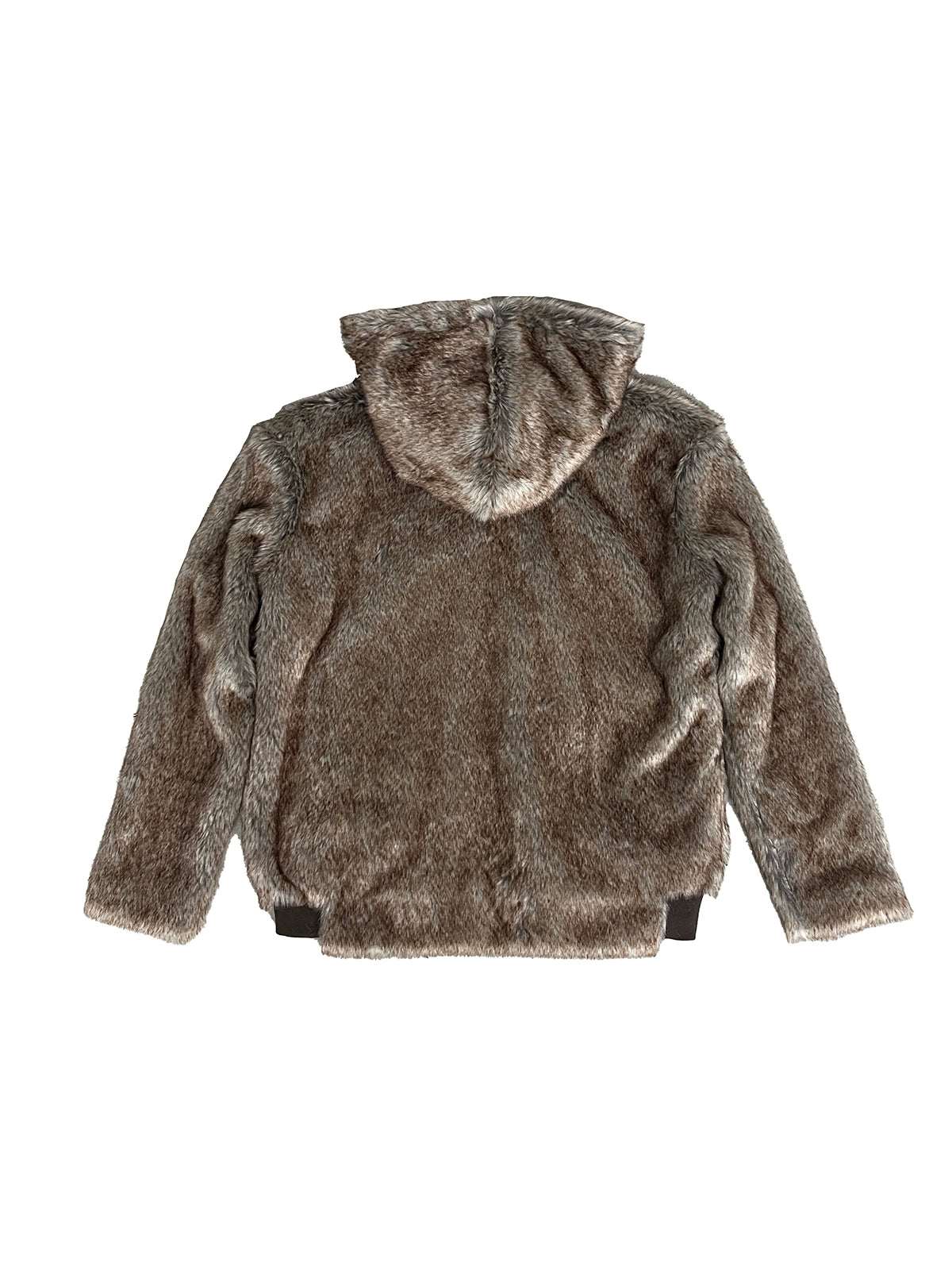 Fake Fur Hooded Zipper Jacket WN19025
