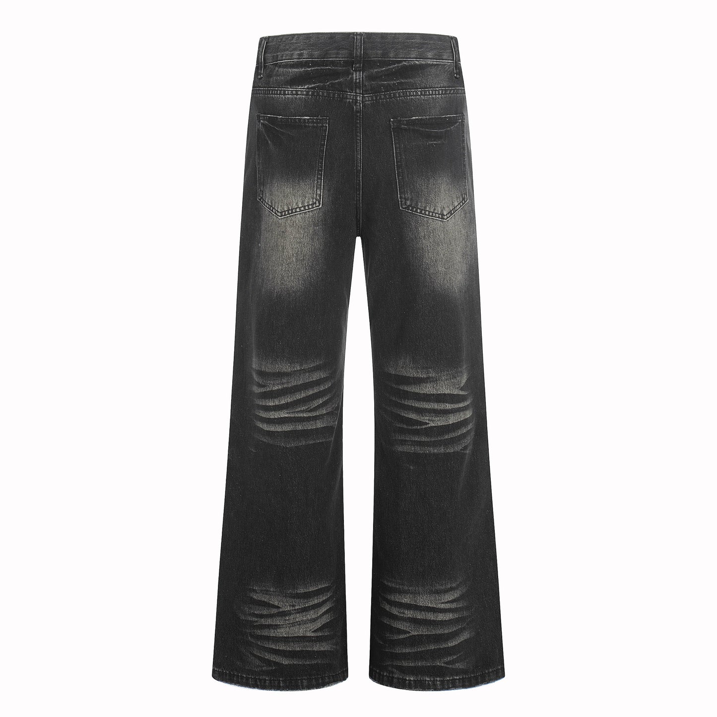 Washed Whiskers Flare Denim Jeans WN25832