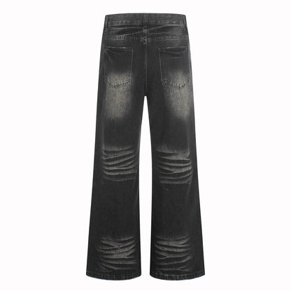 Washed Whiskers Flare Denim Jeans WN25832