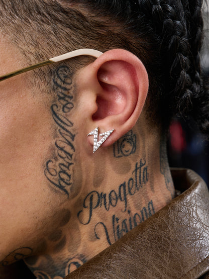 Silver Zircon Studs Earrings WN21005