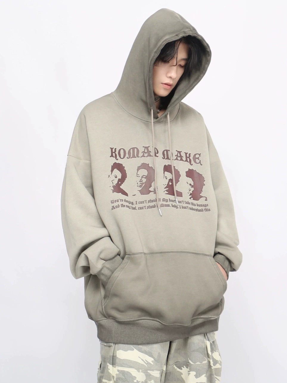 Hip-Hop Print Pullover Hoodie WN8351