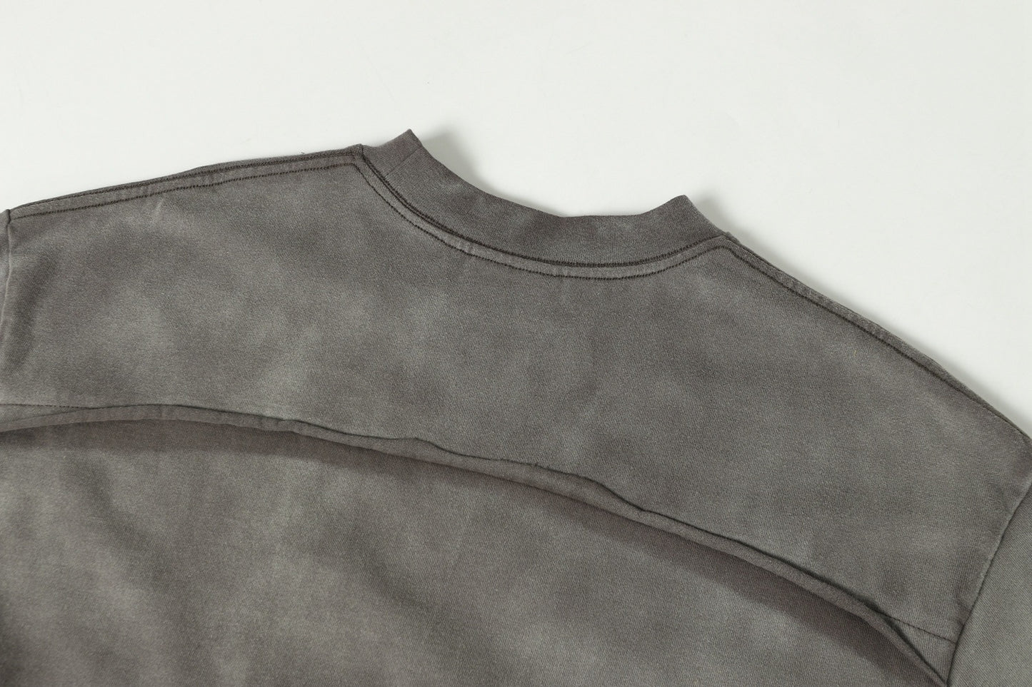 Washed Damage Raw Edge Short Sleeve T-Shirt WN23056