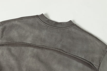 Washed Raw Hem Short Sleeve T-Shirt WN25528