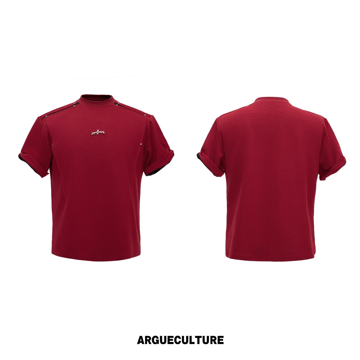 Contrast Panel Boxy Short Sleeve T-Shirt WN26984