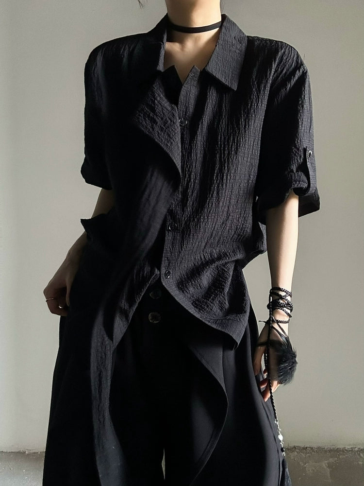 Design Strap Short Sleeve Shirt WN19668