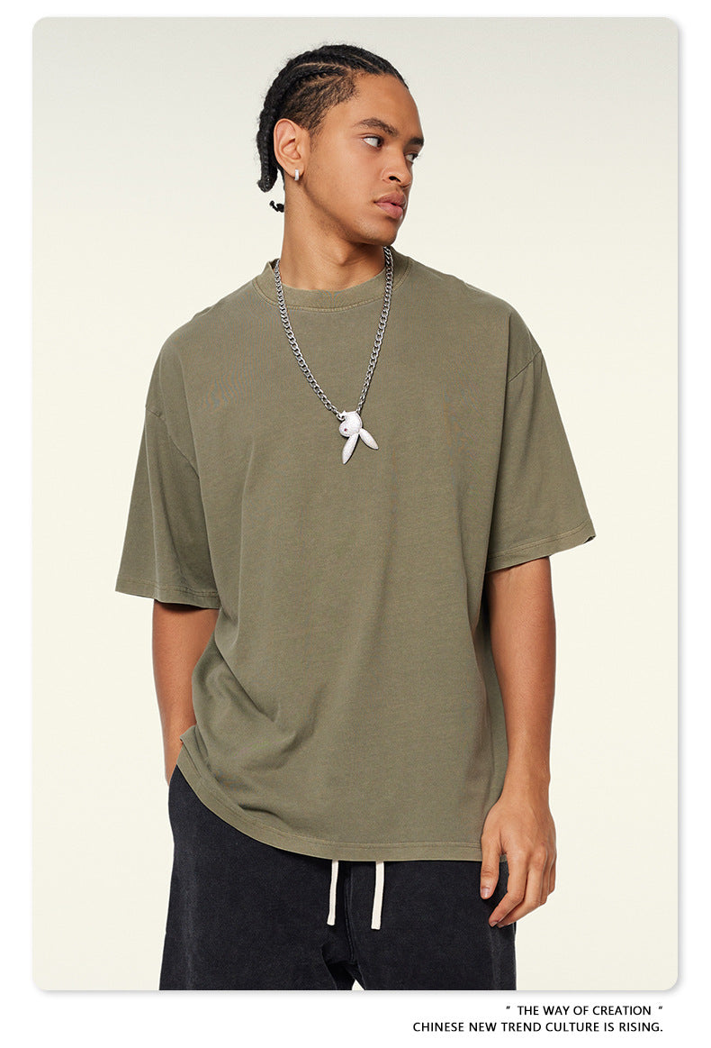 Washed Oversize Short-sleeve T-shirt WN6457