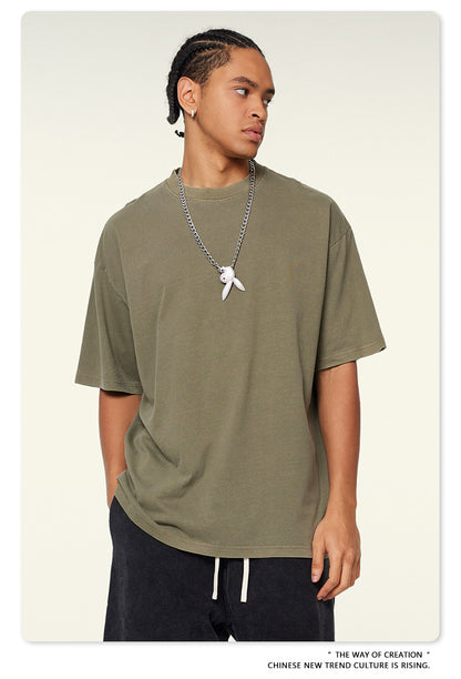 Washed Oversize Short-sleeve T-shirt WN6457