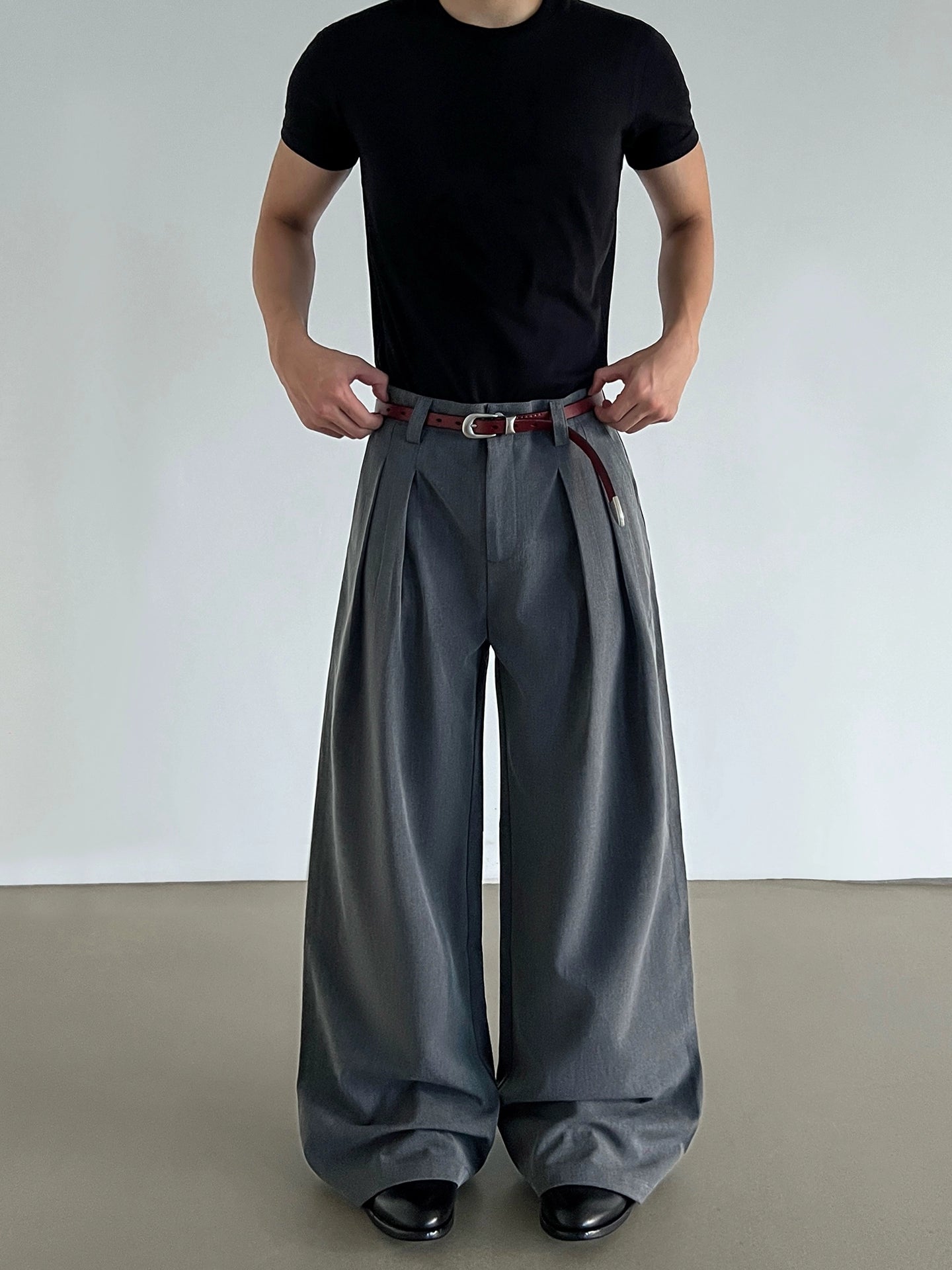 Pleats Wide Leg Trousers WN21437