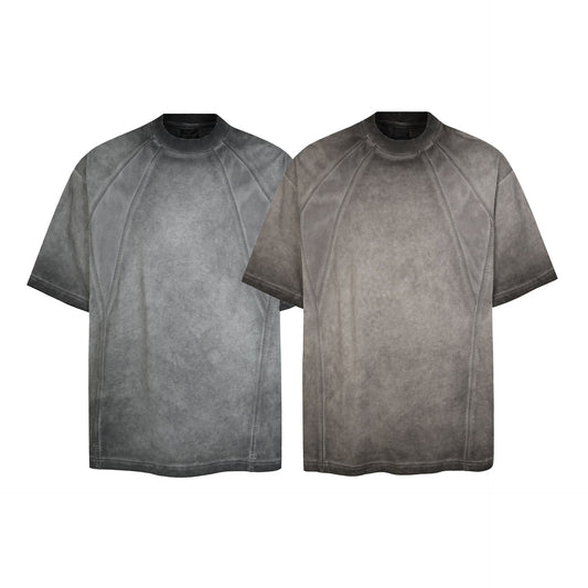 Washed Mesh Panel Short Sleeve T-Shirt WN25504