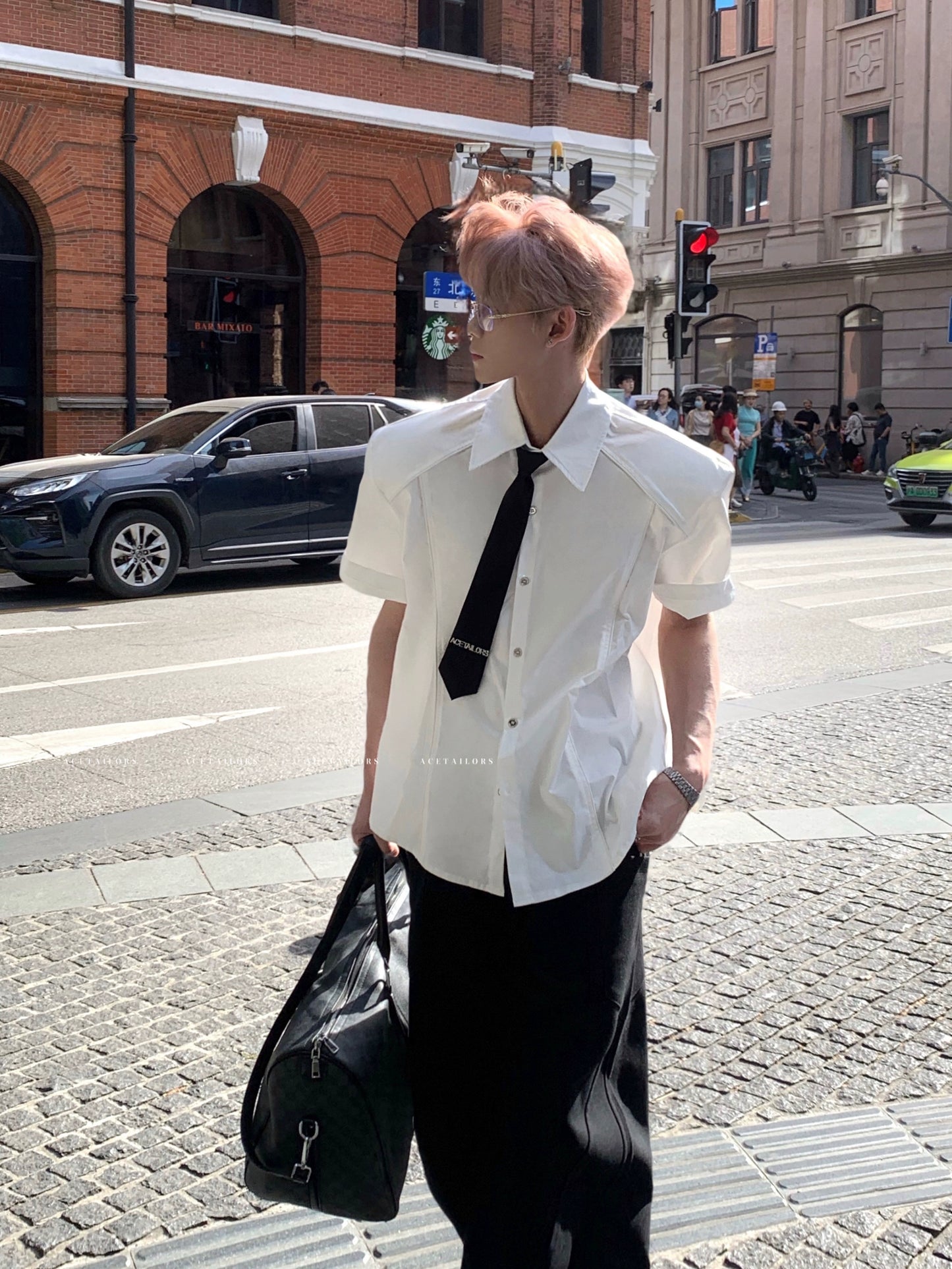 Structured Shoulder Short Sleeve Shirt WN20077