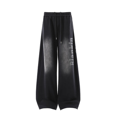Wash Draped Wide Leg Sweatpants WN25844