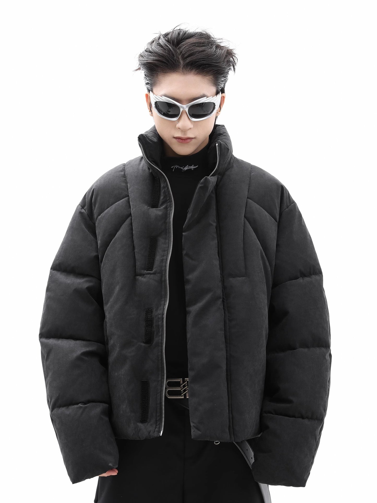 Standing-Neck Thickened Short Puffer Jacket WN10243