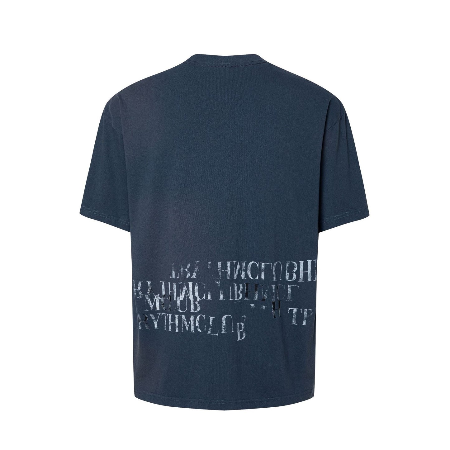 Dirty Washed Letter Print Oversize Short Sleeve T-Shirt WN26107