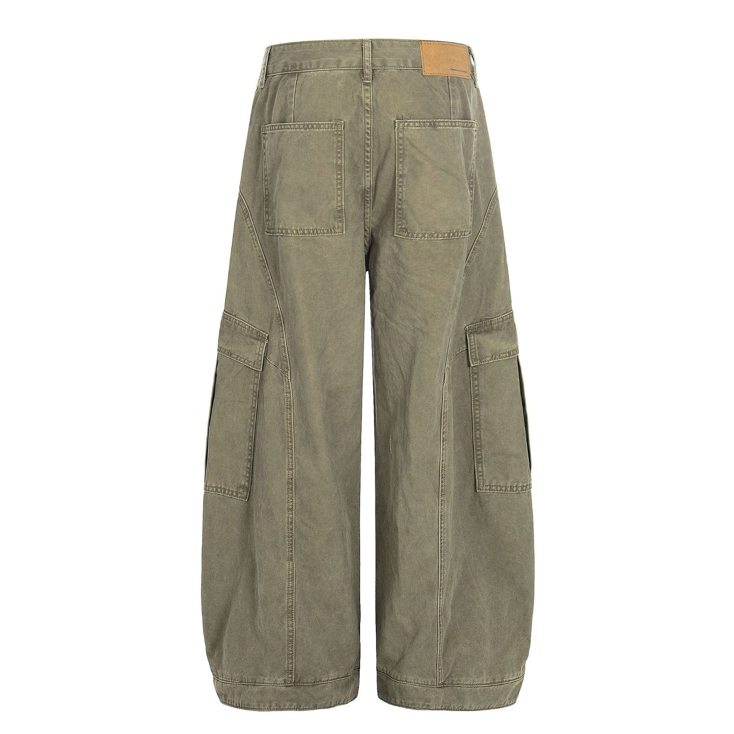 Washed Multi Pocket Curved Cargo Pants WN26016