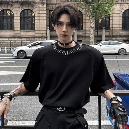 Studs Design Short Sleeve T-Shirt WN25045