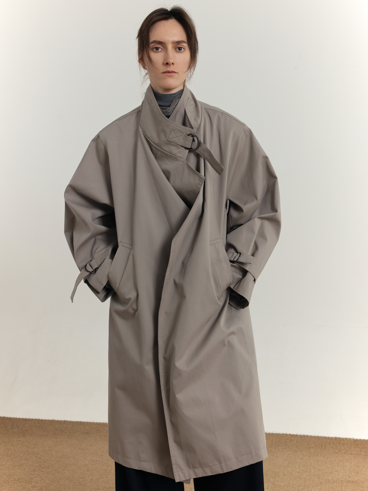 Open Front Design Trench Coat WN21649