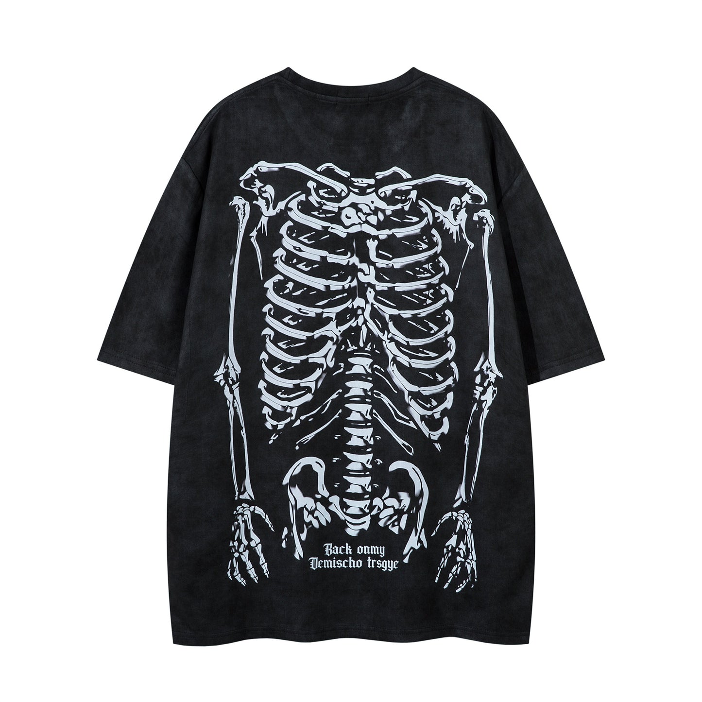 Skeleton Print Oversize Short Sleeve T-Shirt WN15115