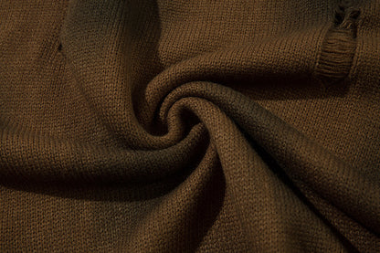 Spray Paint Damage Oversize Knit Sweater WN11431